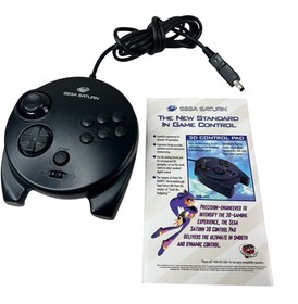 Sega Saturn Controller Pad Mk-80117 WORKS With Night Into Dreams Manual