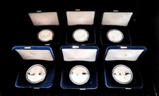 6 US Coins 2015-2020 W $1 ASE 999 Silver Gem Proof  Bullion KM KM 273 OGP/COA