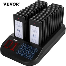F103 Restaurant Pager System 20 Pagers, Max 98 Beepers Wireless Calling System,