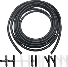 Windshield Washer Hose Kit - Includes 4 Meter 1-Set, Black, White 