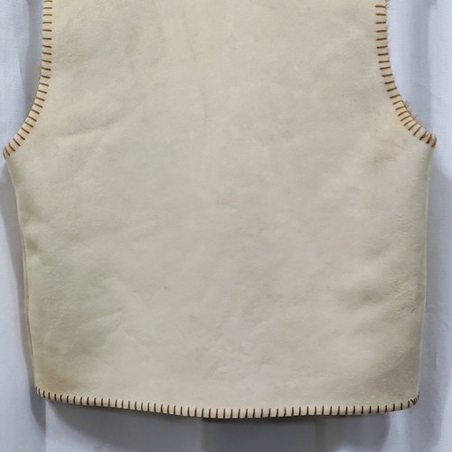 County Clothing Cheyenne Women's M Plush Faux Cowhide Fur Suede Vest Western - Picture 14 of 16