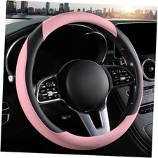 Car Steering Wheel Cover, Microfiber Leather Steering Wheel Cover Pink