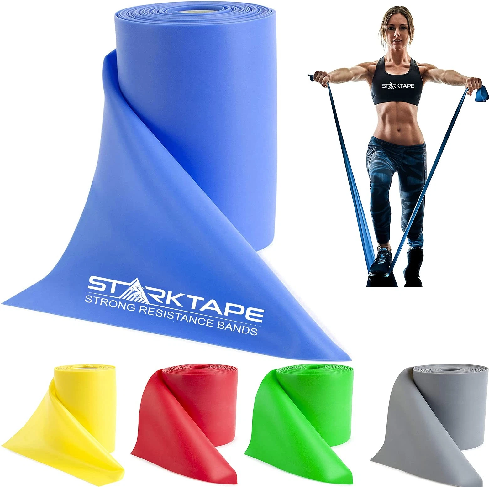 Resistance Bands 16 Yard Roll Physical Therapy. Non-Latex Professional Elasti...