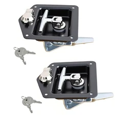 T Handle Latch Rv Truck Door Tool Box Lock with Keys Gasket Stainless Steel T...