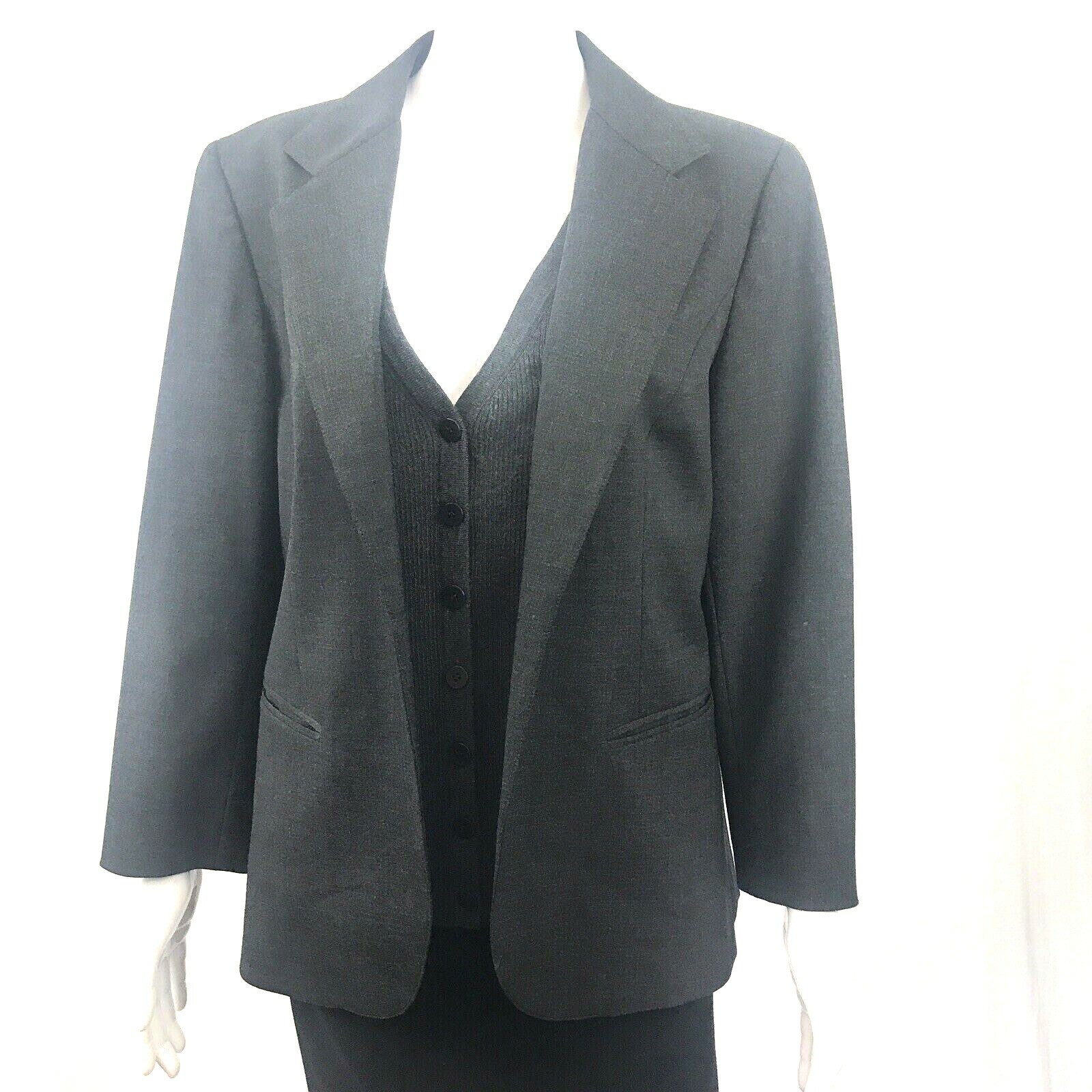 Lafayette 148 NY Virgin Wool Blazer Vest Attached… - image 3