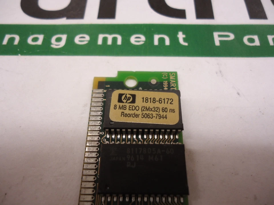 1818-6172, HP, Memory Mod, 8 MB EDO (2Mx32) 60 ns SIMM, Brand New! - Image 2 of 4