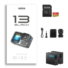GoPro HERO13 Black Action Camera+Enduro Battery+256GB Extreme UHS-I Card Bundle
