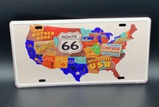 Route 66 Design License Plate