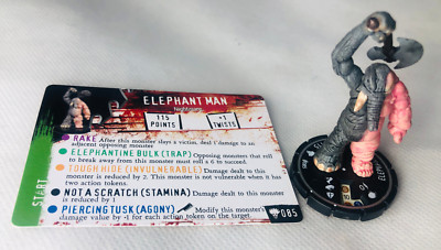 HorrorClix Elefantenmann #085 Silber seltene Figur Modell Vintage Horror Clix