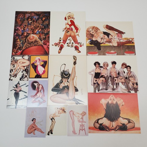 Vtg 1980s Olivia De Barardinis Trading/Greeting Cards Pinup Nude Risque Holidays