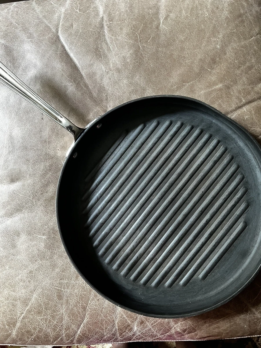 All-Clad 12” Round Grill Griddle Pan ~ Anodized Exterior, Non-stick  Interior