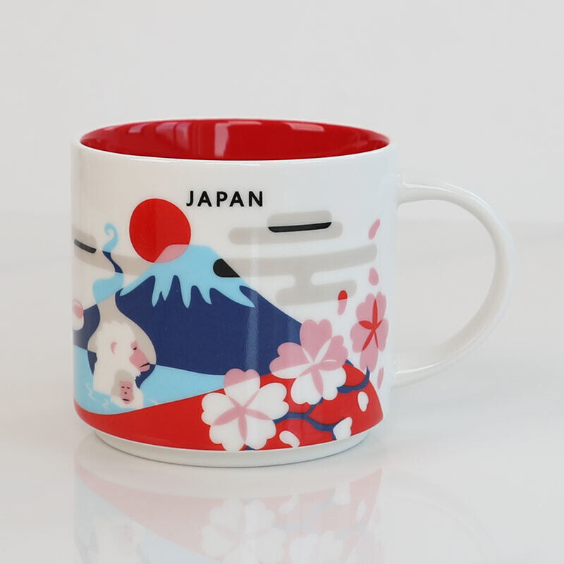 Starbucks New Japan Mount Fuji mugs Ceramic 12 fl oz You Are Here collection cup