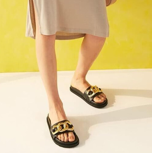 Saint G Kiera Black Slip On Women’s Sandals Size 8 MSRP $150 Shoes
