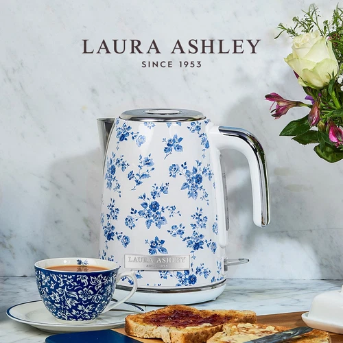 Laura Ashley Electric Kettle 1.7L Cordless Fast Boil Jug Kettle Stainless Steel - Picture 1 of 8