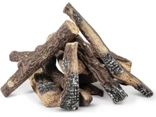 New Assorted Size Gas Fireplace Ceramic Logs 10 Pc For Gas Fireplace Or Firepit