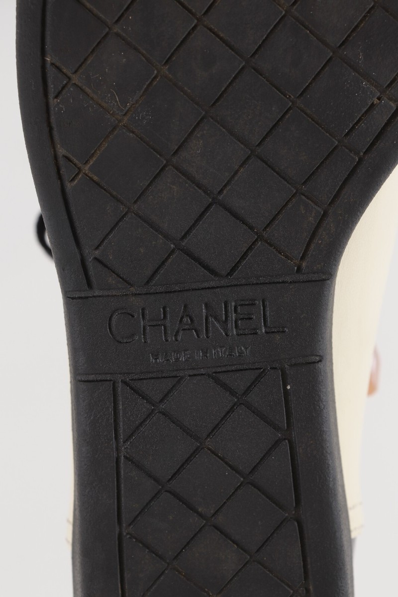Chanel Leather Beige with Black Sneakers Size 36 | eBay Chanel Leather Beige with Black Sneakers Size 36 | eBay