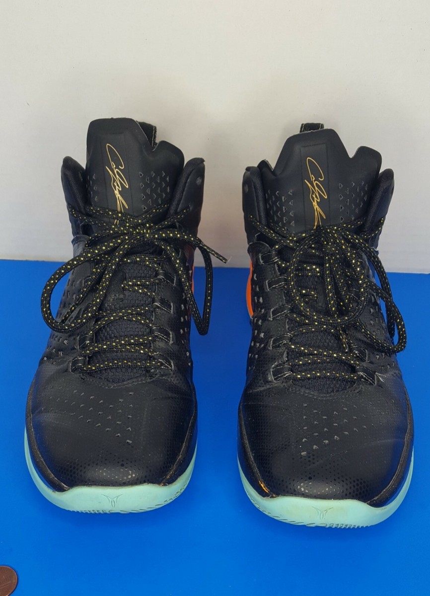Mens NIKE JORDAN Melo M11 SHOES size 7.5 Black Gold Orange