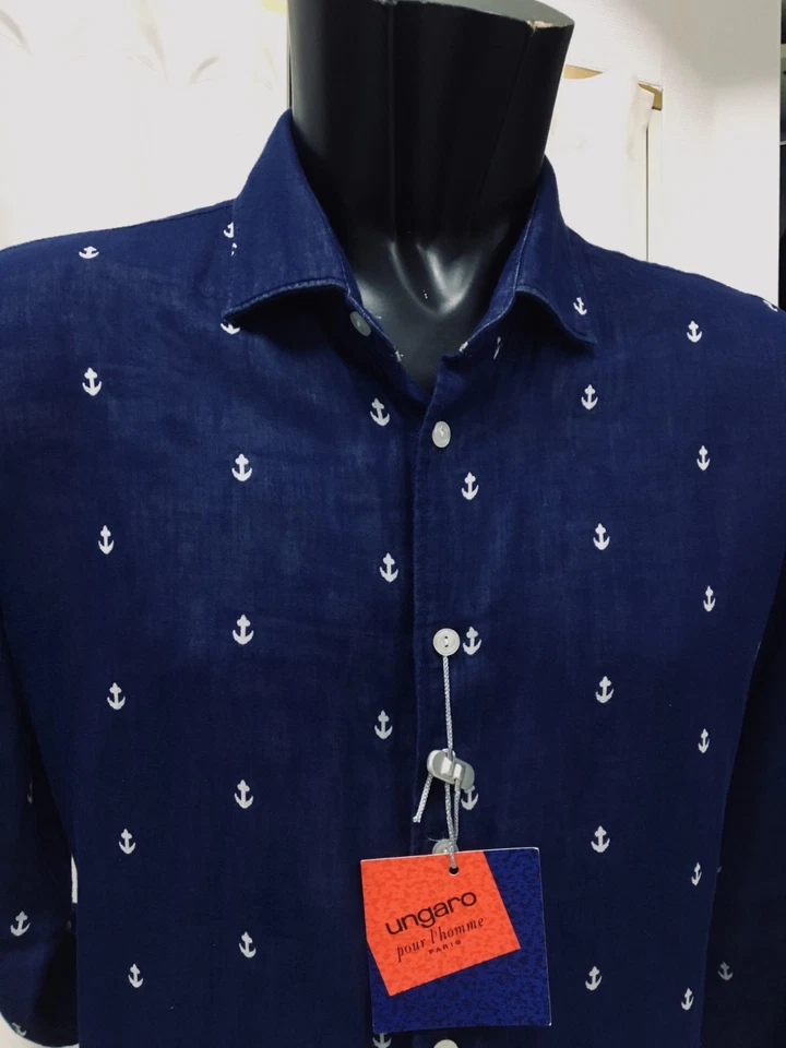 CAMICIA UOMO TAGLIA  XL  FIRMATA  UNGARO  SHIRT  MAN - Immagine 3 di 4