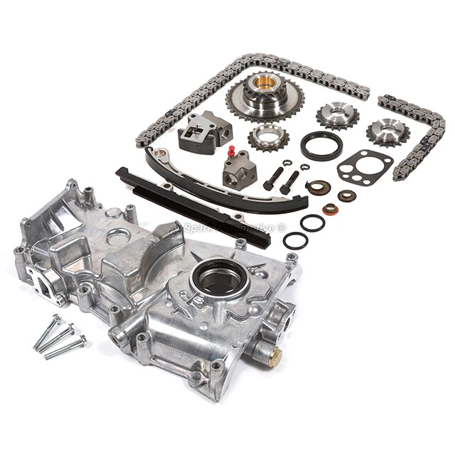 Kit de cadena de distribución bomba de aceite apta 98-01 2.4L Nissan Altima KA24DE DOHC Foto 2 de 4