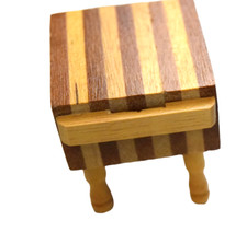 Vintage Dollhouse Miniature Country Store Style Butcher Block 3 piece Knives