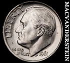 1961 Roosevelt Dime- Silver- Choice Gem Brilliant Uncirculated Luster #J1464