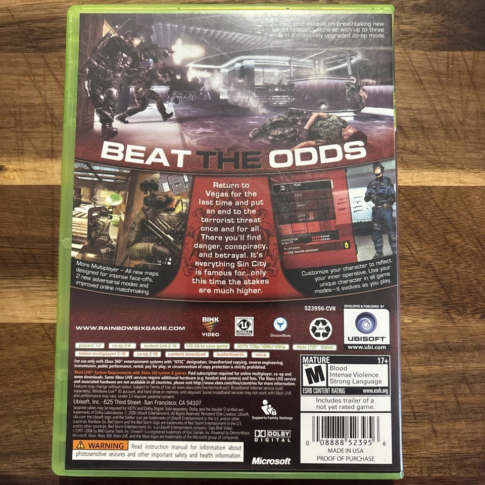 Tom Clancy's Rainbow Six: Vegas 2 with ENDWAR Demo. (DOES NOT WORK) - Image 3 of 3