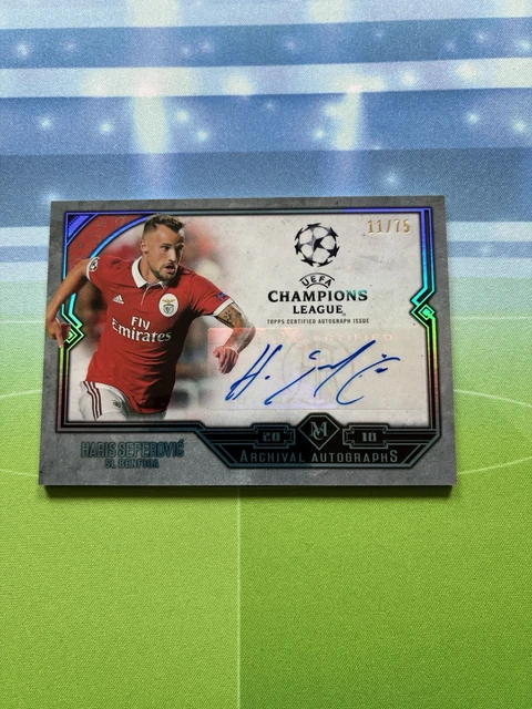 2017-18 Topps Museum UCL Auto Haris Seferovic Sapphire /75 Benfica