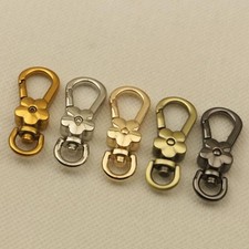 Bag Clasps Flower Snap Hook Swivel Trigger Clips For 9 mm Strapping Bag Chain