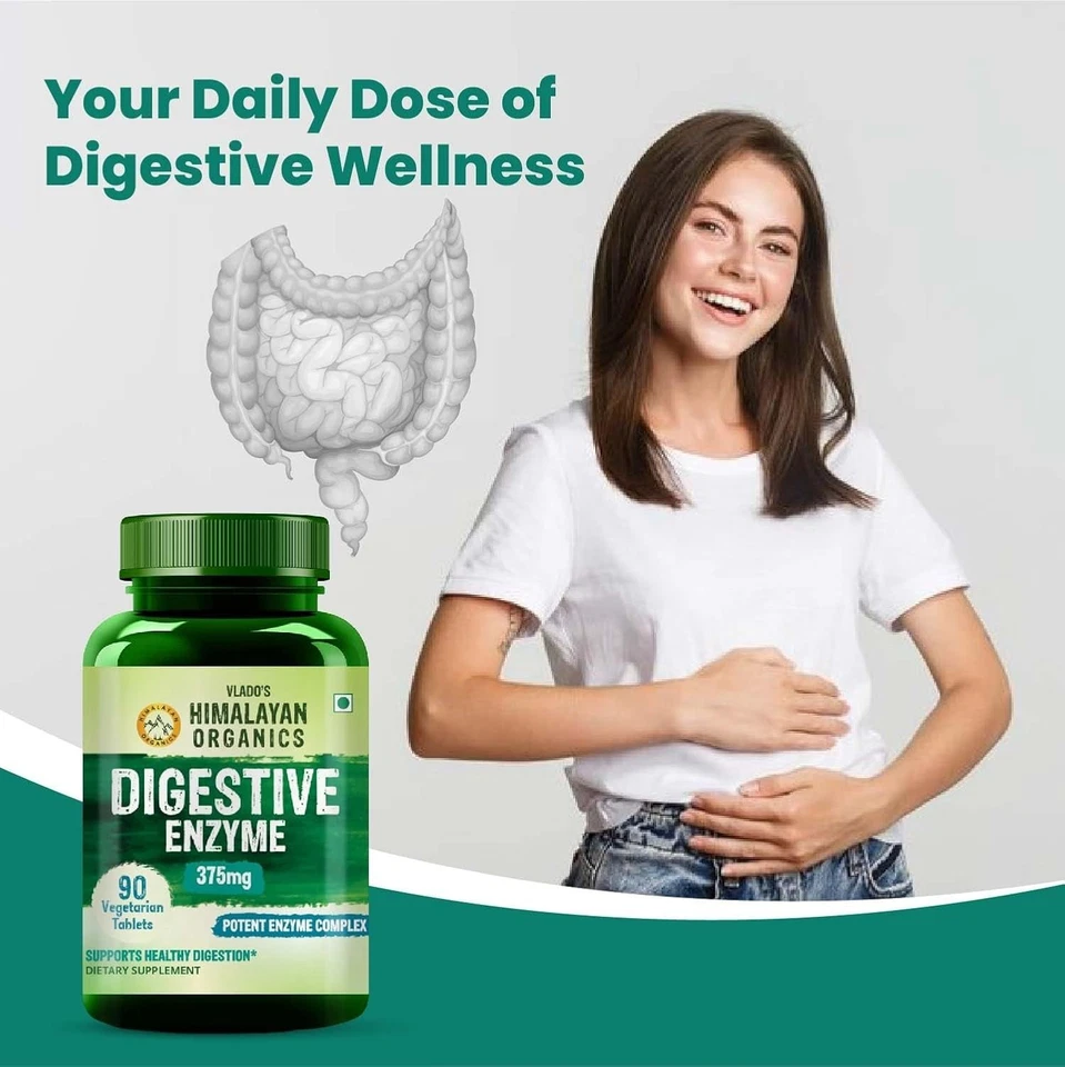 Digestive Enzyme with Bromelain & Papain Supplement 90 Tablets - Image 2 of 4