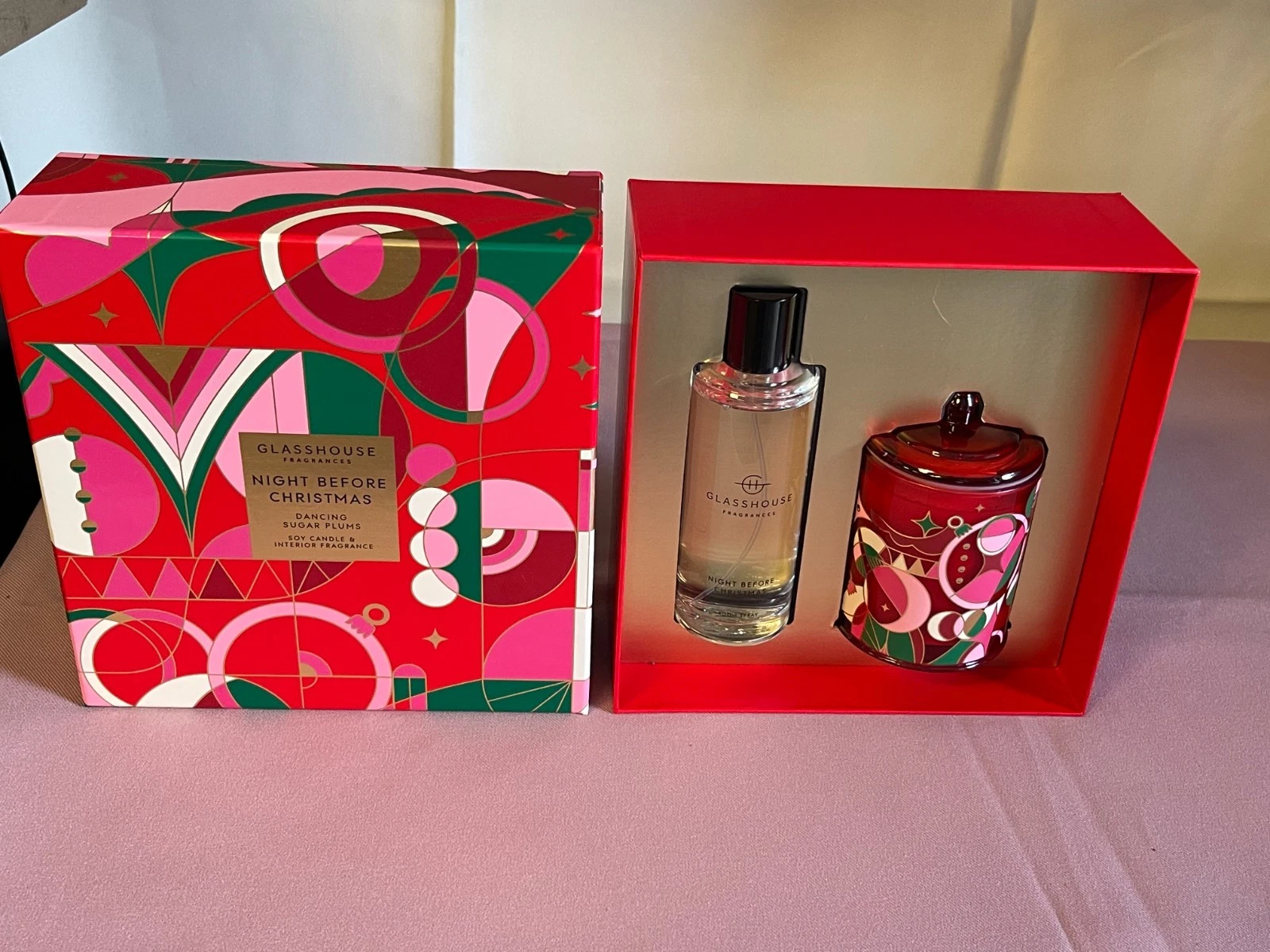 Glasshouse Fragrances Night Before Christmas Candle and Interior Spray