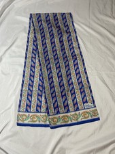 Vintage Sarah Coventry Scarf Blue Orange White Paisley