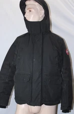 Canada Goose Blakely Parka Womens M Medium Hooded Black Zip Up Jacket Coat VTG