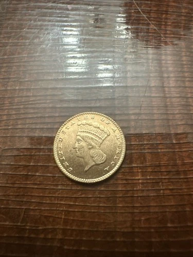 1862 USA Large Indian Head Gold Dollar Coin