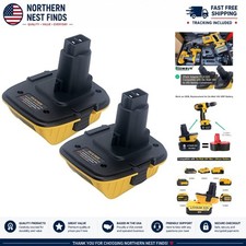 Battery Adapter 18V to 20V 2 Pack ABS For 18V Cordless Tools Conversion Charging