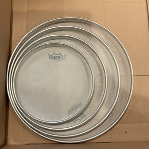 Remo Silentstroke Practice Drum Heads Used Condition Set Of 4. Missing Bass Drum
