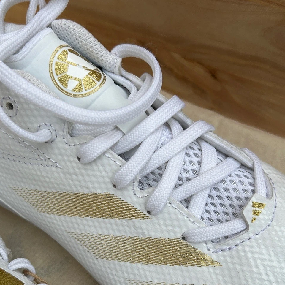 Adidas Adizero Eléctrico 2 Niños Blanco y Dorado Botines de Fútbol 4.5 Foto 4 de 4