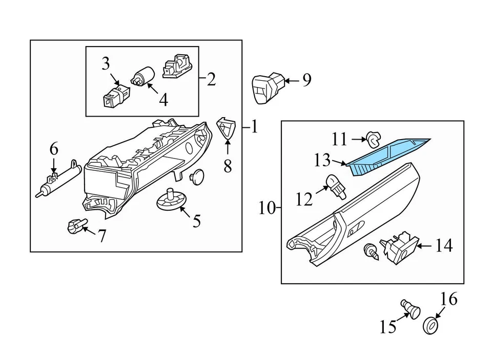 Mercedes-Benz C230 2008-2009 - Guantera inserto de goma/bandeja 2046830094 Foto 3 de 4