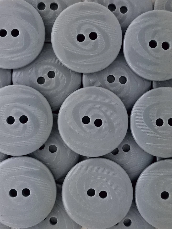 2 HOLE BUTTON TEXTURED SWIRL, SIZE 32L-13/16", SHINY/MATTE COMBO FINISH, 1 GROSS - Image 2 of 4