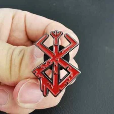 Berserk Anime Themed Red Enamel/Metal 1" Tall Pin