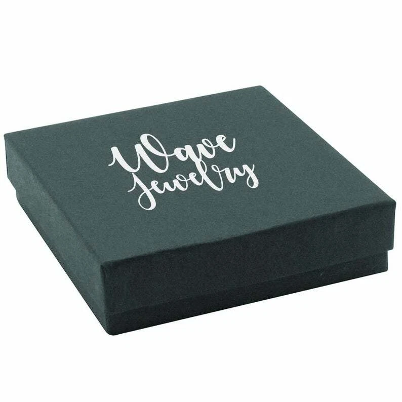 200 定制印花哑光黑色棉盒珠宝包装礼品盒 DIY — 第 3/4 张图片