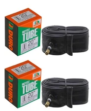 2 (TWO) DURO BICYCLE Inner Tube 20" x 2.25/2.35/2.50 SCHRADER 33mm Long VALVE.