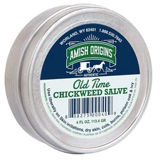 Amish Origins Old Time Chickweed Salve - Poison Ivy/Oak, Burns, Dry Skin - 4 OZ