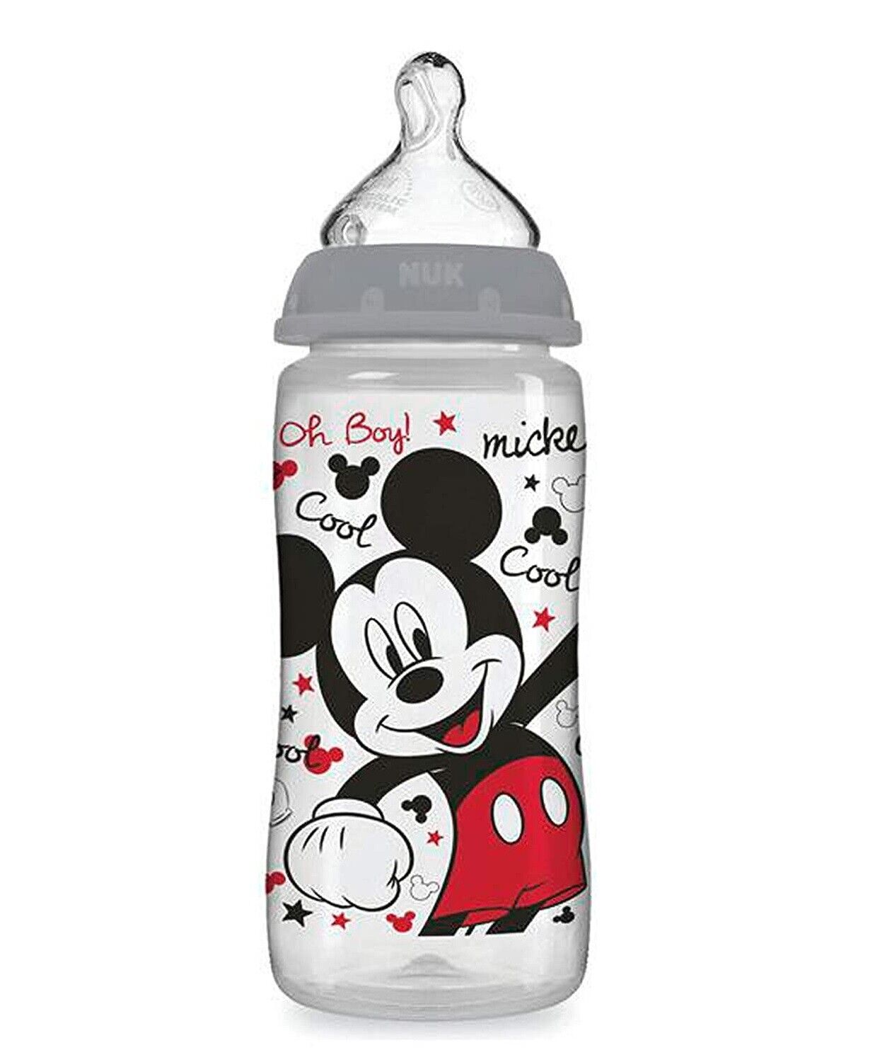 NUK Mickey Mouse Smooth Flow Anti-Colic Bottle 10oz Breast Milk Feeding Baby