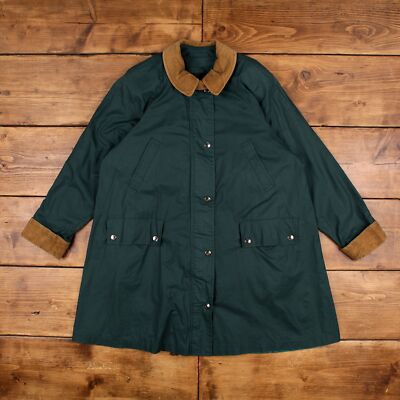 Vintage Fleet Street Workwear Jacke S 90er Parka Scheunenmantel Grün Damen