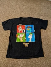 Phineas & Ferb Black T-Shirt Cotton Unisex S-3234XL Gift Christmas TT1469