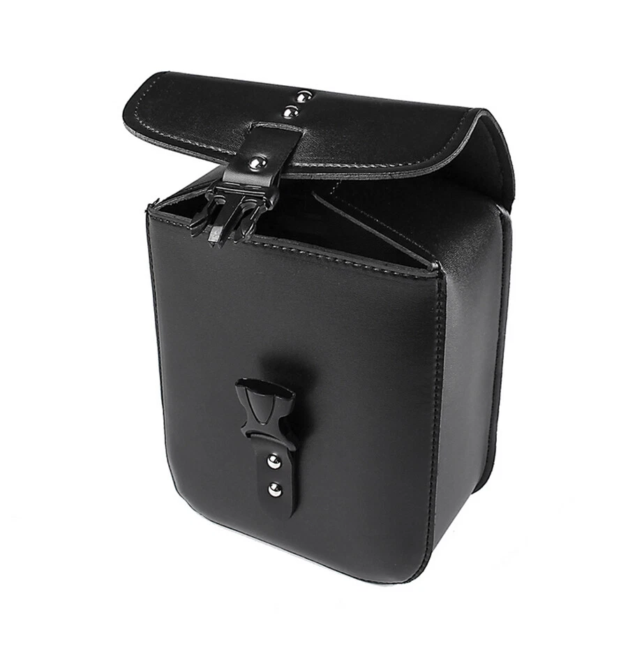 Waterproof PU Leather Motorcycle Side Tail Bag Storage Saddle Bag＋Mounting Strap - Image 2 of 4