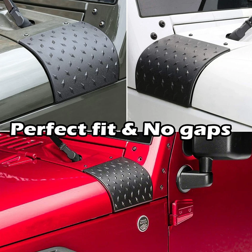 Cowl Body Armor Cover Fit Jeep Wrangler Rubicon Sahara JK & Unlimited 07-18 Pair Foto 3 de 4