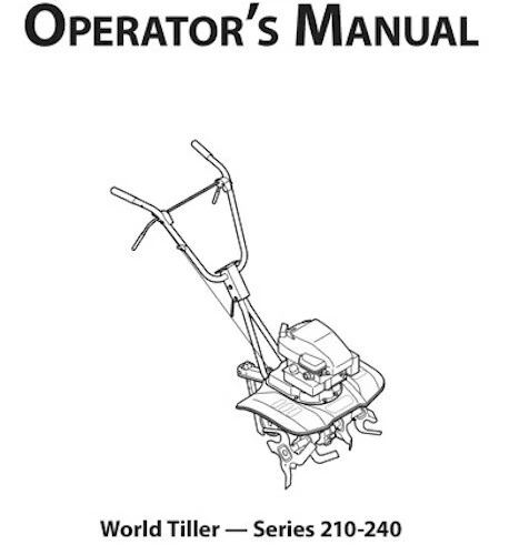 Owner’s Manual & Parts List MTD World Tiller Model Series 210-240 - Image 4 of 4