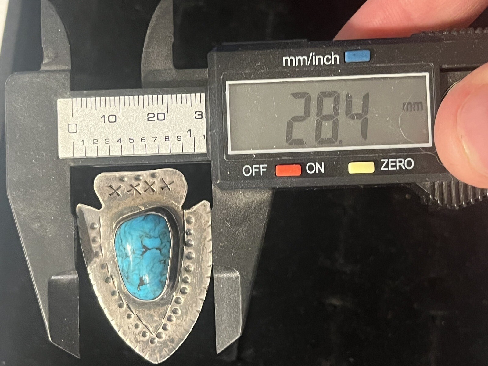 Sterling Silver Turquoise Arrowhead Ring Size 6 O… - image 12