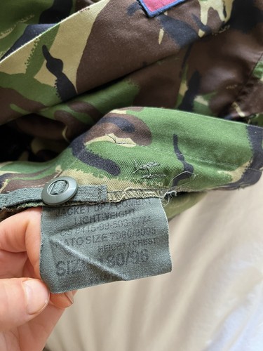 Reino Unido Royal Air Force Field Hombres Chaqueta Militar Camisa Verde Camuflaje XL - Imagen 10 de 10